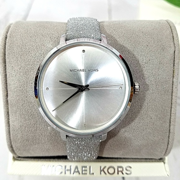 Nwt Michael Kors Charley Silvertone 